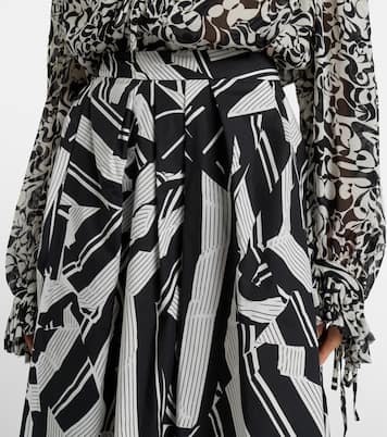 Bedruckter Midirock aus Baumwolle | Dries Van Noten