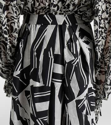 Bedruckter Midirock aus Baumwolle | Dries Van Noten