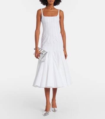 Clutch Trompette de piel metalizada | Roger Vivier