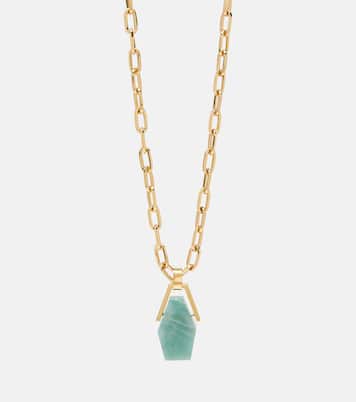 Halskette Portal, 24kt vergoldet, mit Amazonit | La DoubleJ