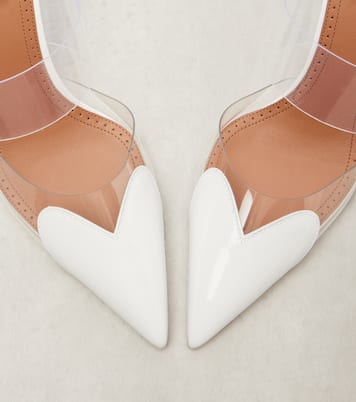 Mules compensées Le Cœur 90 en cuir et PU | Alaïa