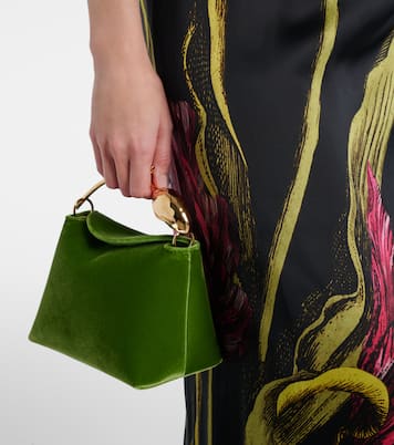 Bloom Mini velvet top-handle bag | Erdem