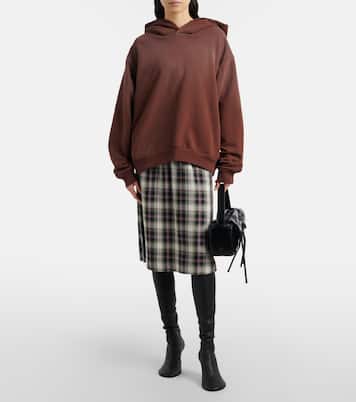 Logo cotton-blend fleece hoodie | Acne Studios