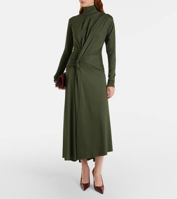 Gathered turtleneck midi dress | Victoria Beckham