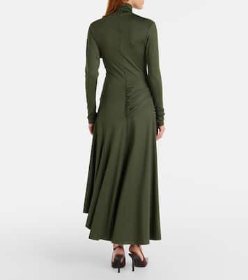 Gathered turtleneck midi dress | Victoria Beckham