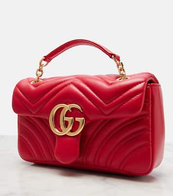 GG Marmont Small leather shoulder bag | Gucci