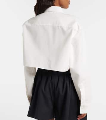 Chemise courte en coton et soie | Balenciaga