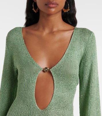 فستان قصير محبوك مزين بالترتر Rey | Bananhot