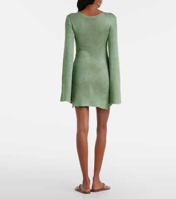 فستان قصير محبوك مزين بالترتر Rey | Bananhot