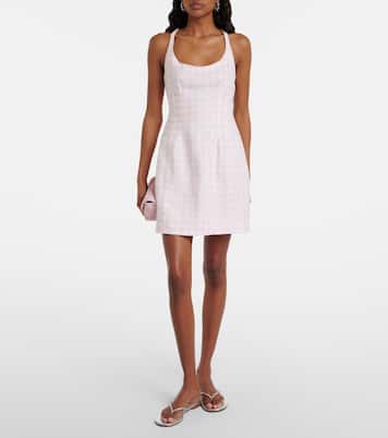 Vestido corto Sanne de lino a cuadros | Faithfull