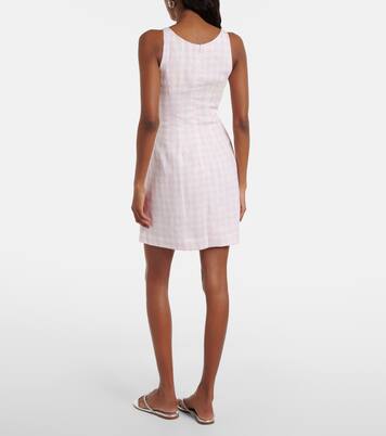 Vestido corto Sanne de lino a cuadros | Faithfull