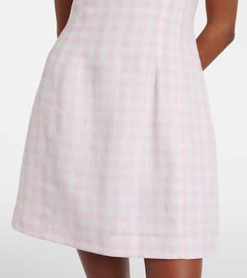 Vestido corto Sanne de lino a cuadros | Faithfull