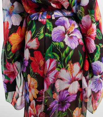 Floral silk chiffon wide-leg pants | Dolce&Gabbana