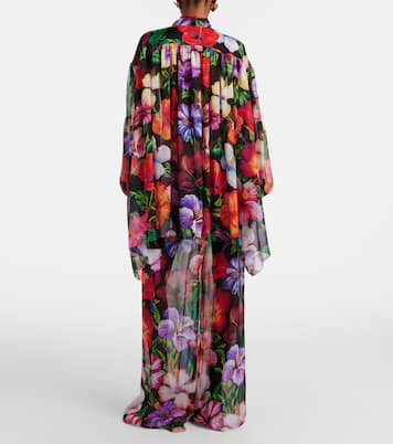 Floral silk chiffon wide-leg pants | Dolce&Gabbana