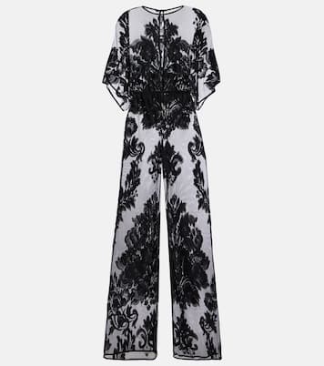 Obie floral mesh jumpsuit | Norma Kamali