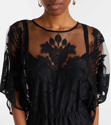 Obie floral mesh jumpsuit | Norma Kamali