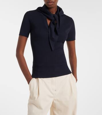 Scarf-detail knitted top | Max Mara