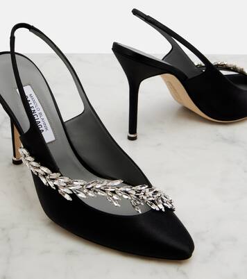 x Manolo Blahnik satin slingback pumps | Balenciaga