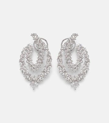 Y-Couture 18kt white gold drop earrings with diamonds | Yeprem