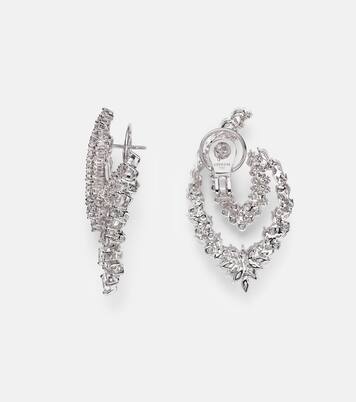 Y-Couture 18kt white gold drop earrings with diamonds | Yeprem