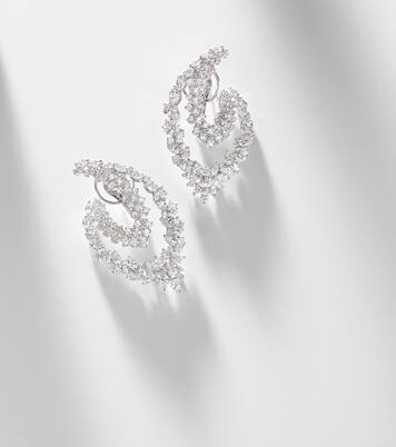 Y-Couture 18kt white gold drop earrings with diamonds | Yeprem