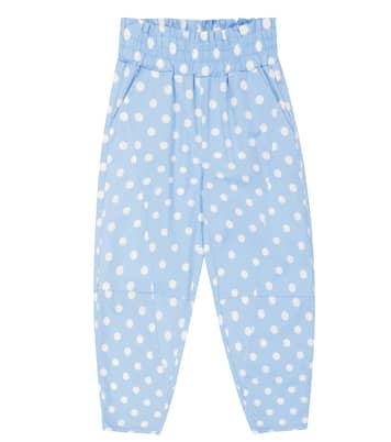 Polka-dot cotton-blend pants | Monnalisa