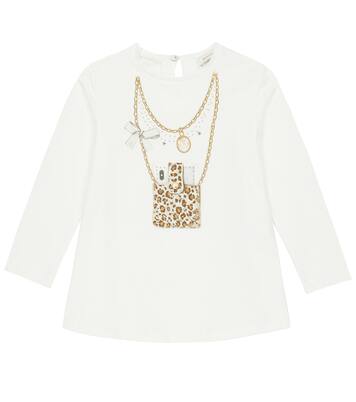 Printed cotton jersey top | Monnalisa