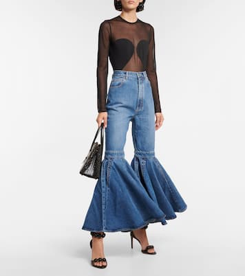 Jean évasé Crinoline à taille haute | Alaïa