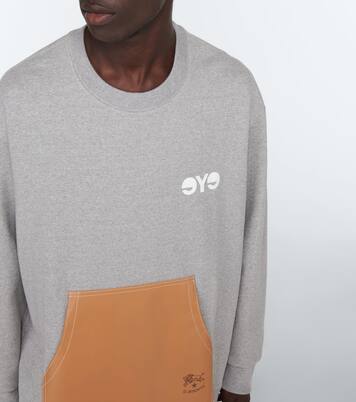 Leather-trimmed sweatshirt | Junya Watanabe