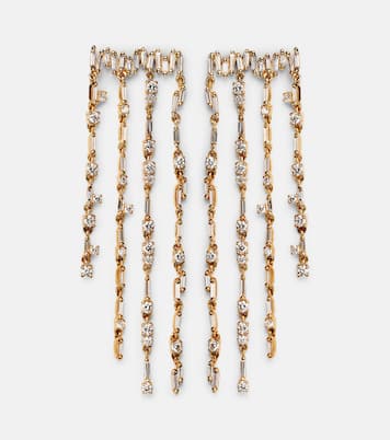 Pendientes con flecos de oro de 18 ct con diamantes | Suzanne Kalan