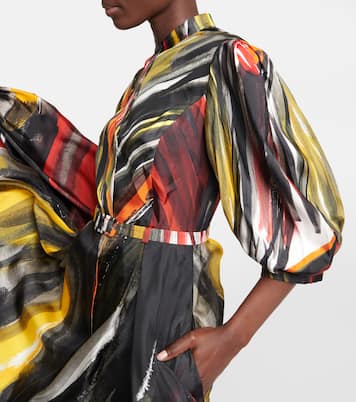 Robe longue Dexter imprimée en soie | Gabriela Hearst