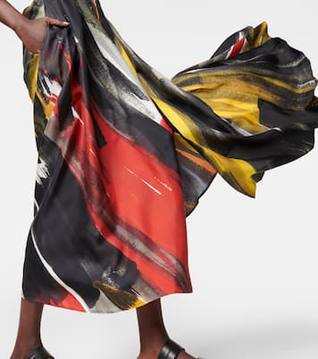 Robe longue Dexter imprimée en soie | Gabriela Hearst