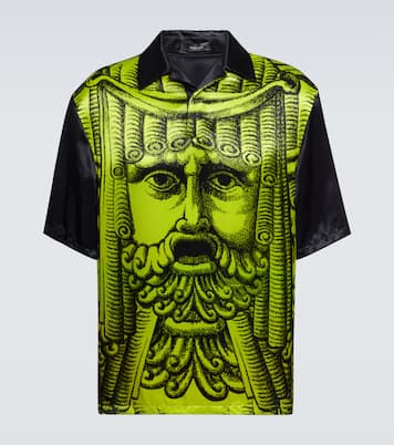 Printed satin bowling shirt | Versace