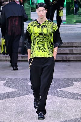 Printed satin bowling shirt | Versace