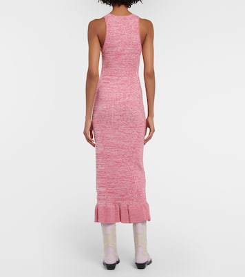 Ribbed-knit midi dress | Ganni
