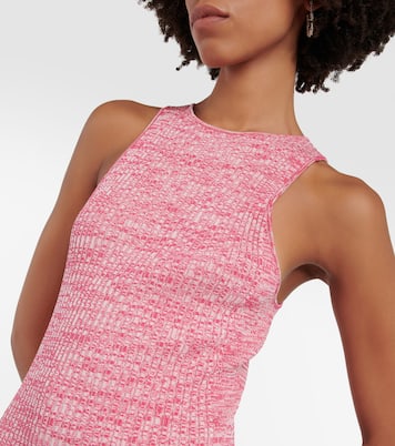 Ribbed-knit midi dress | Ganni