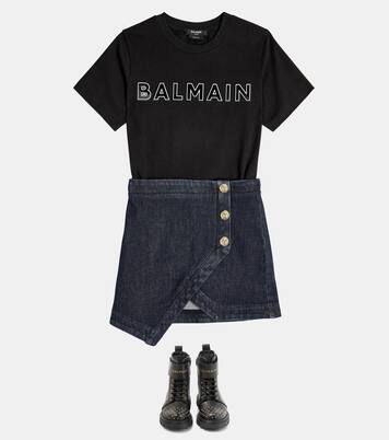 Denim skirt | Balmain Kids