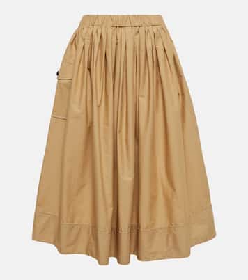 A-line cotton midi skirt | CO