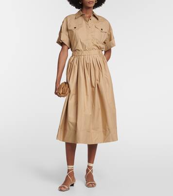 A-line cotton midi skirt | CO