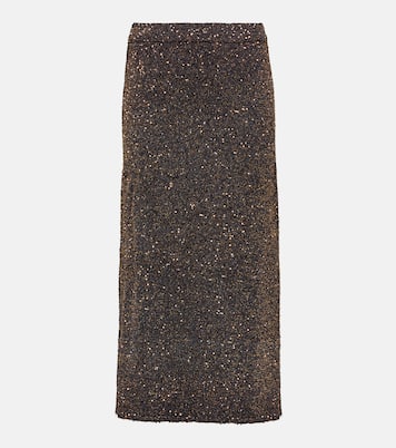 Falda larga Milos de punto metalizado | Altuzarra