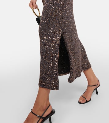 Falda larga Milos de punto metalizado | Altuzarra