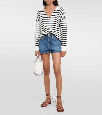 High-Rise Jeansshorts | Valentino