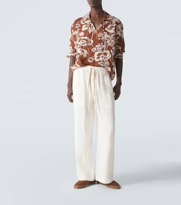 Linen wide-leg pants | Commas