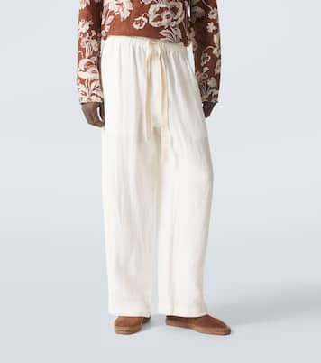 Linen wide-leg pants | Commas