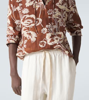 Linen wide-leg pants | Commas