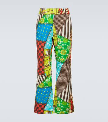 Printed cotton-blend flared pants  | ERL