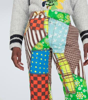 Printed cotton-blend flared pants  | ERL