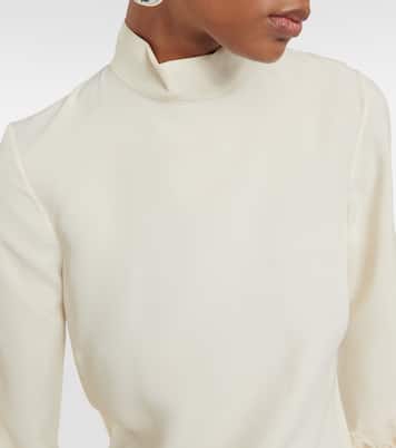 Robe midi Del Rio à plumes | Taller Marmo