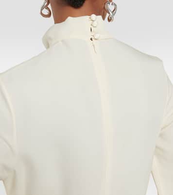 Robe midi Del Rio à plumes | Taller Marmo