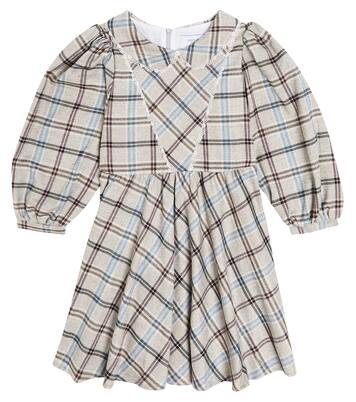 Checked cotton-blend dress  | Paade Mode